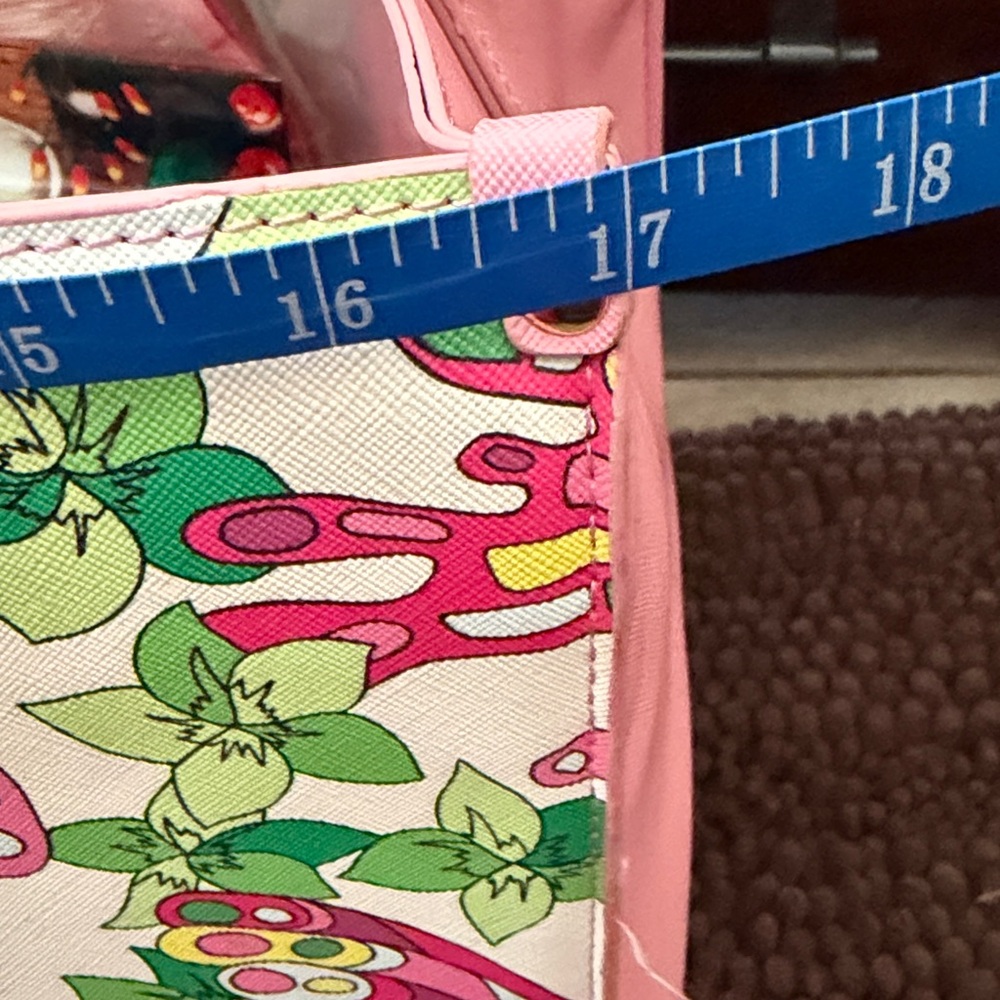 Pink Trina Turk Butterfly Tote Bag - Picture 7 of 8